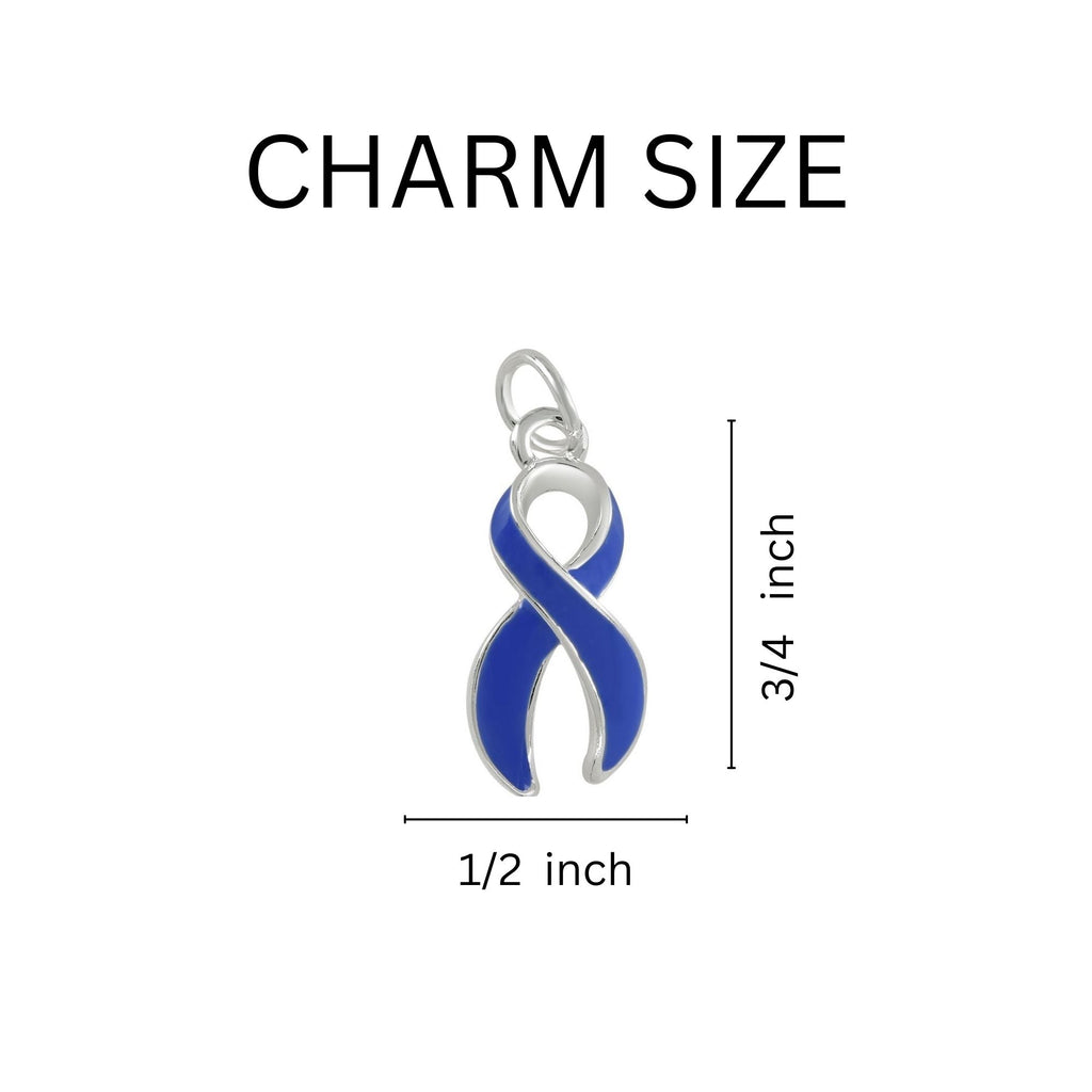 Dark Blue Ribbon Where There Is Love Blue Beaded Bracelets