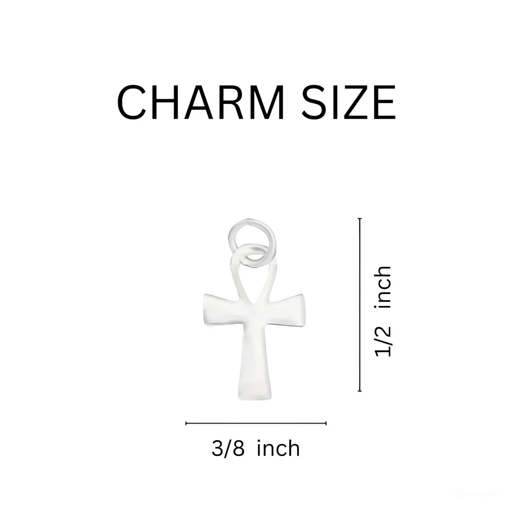 Decorative Silver Cross Earrings
