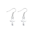 Decorative Silver Cross Earrings
