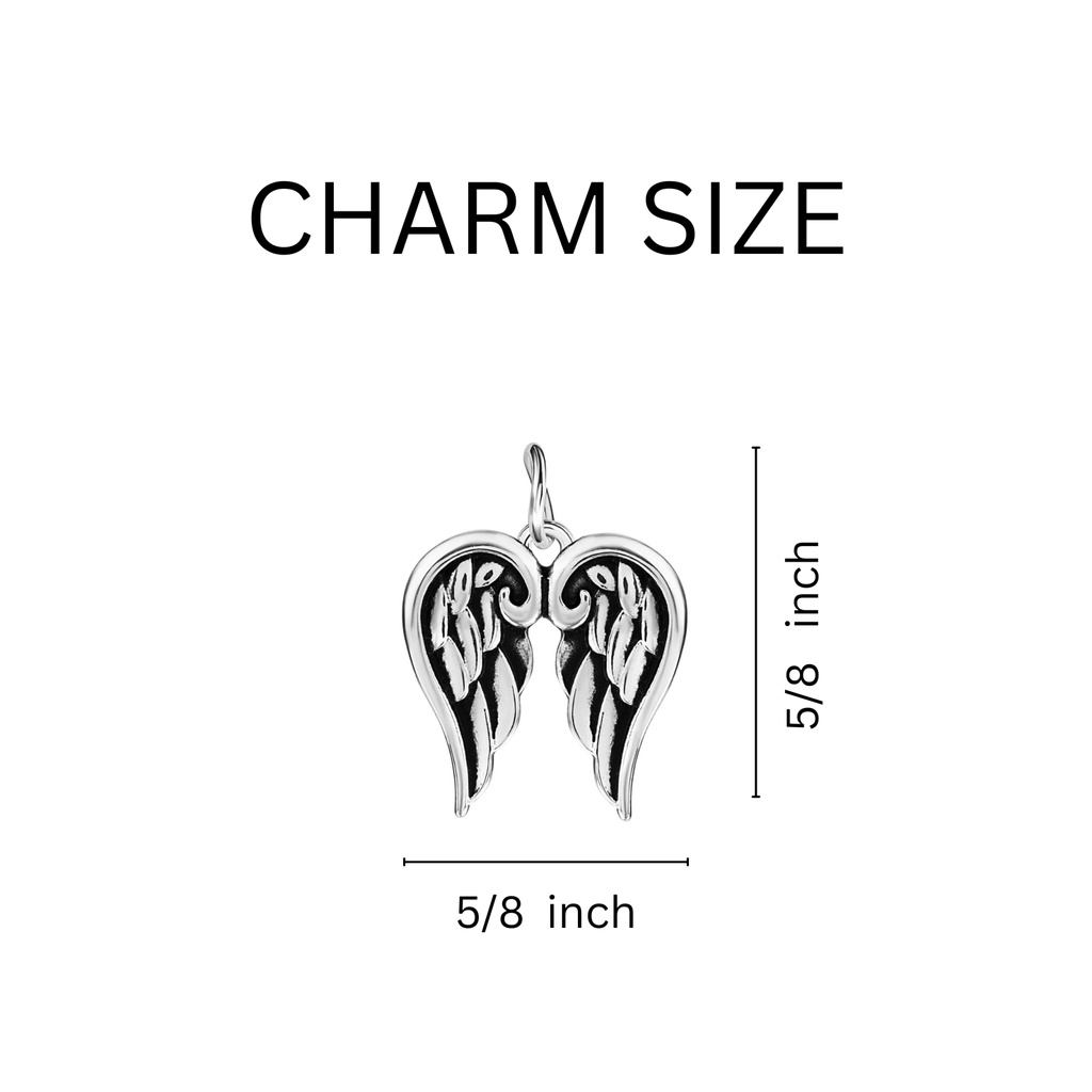 Double Angel Wings Religious Charms