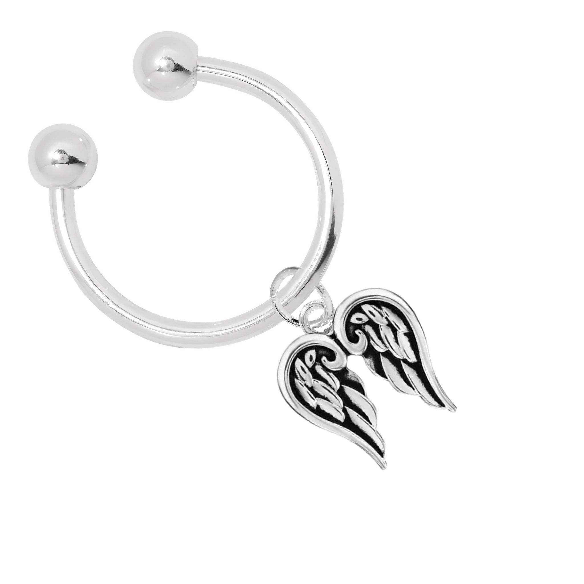 Double Angel Wings Religious Key Chains