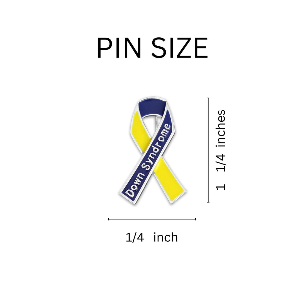 10 Pack Down Syndrome Ribbon Pins