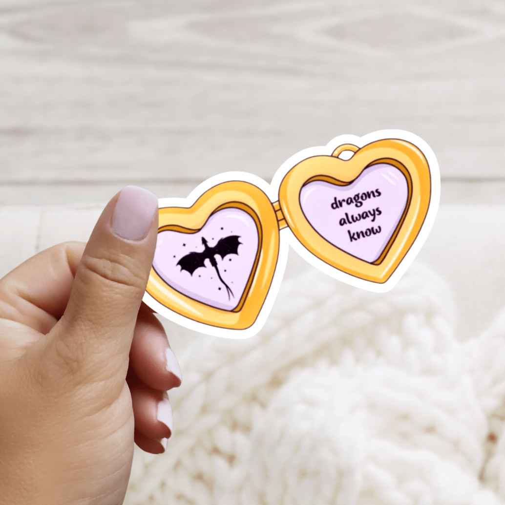 Dragons Always Know Locket Sticker