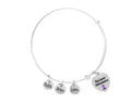 Epilepsy Awareness Heart Retractable Charm Bracelets