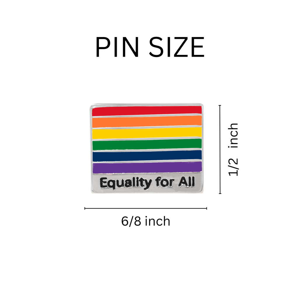 Equality For All Rainbow Flag Pins