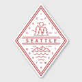 Seattle Red Diamond Sticker