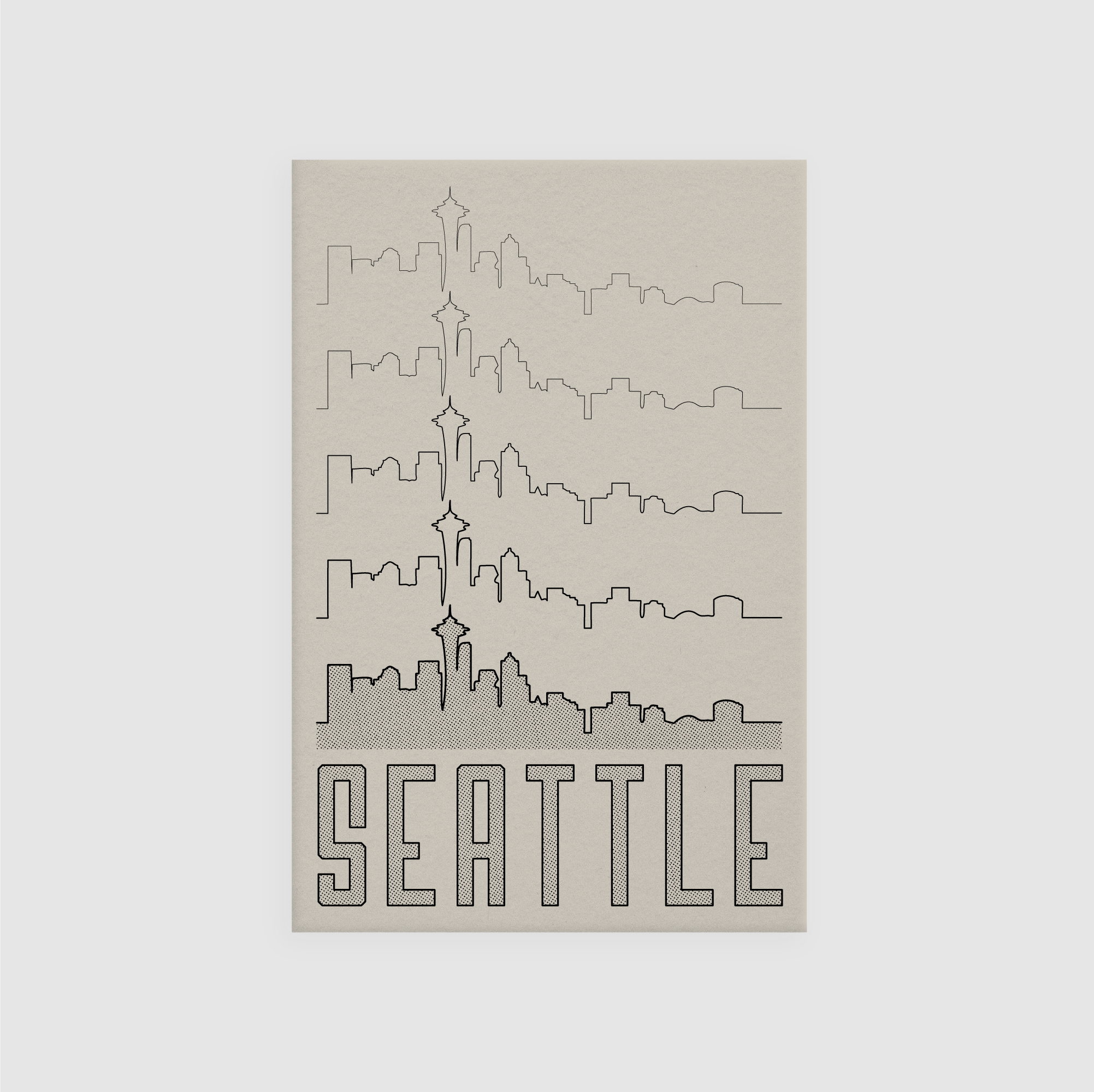 Seattle Skyline Postcard