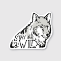 Wolf Stay Wild Sticker
