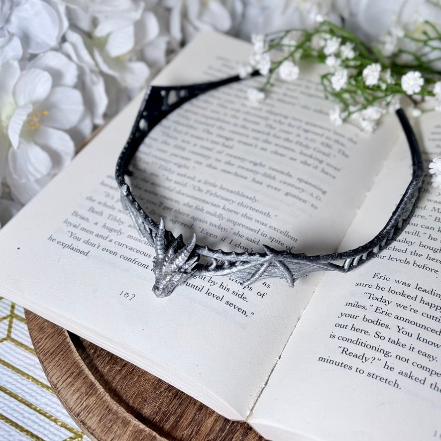Fantasy dragon crown, 3D printed tiara, lightweight cosplay accessory for adults
