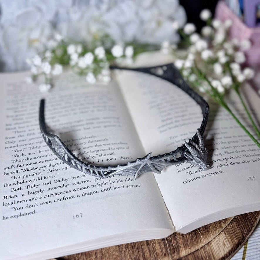 Fantasy dragon crown, 3D printed tiara, lightweight cosplay accessory for adults