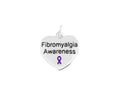Fibromyalgia Awareness Heart Charm
