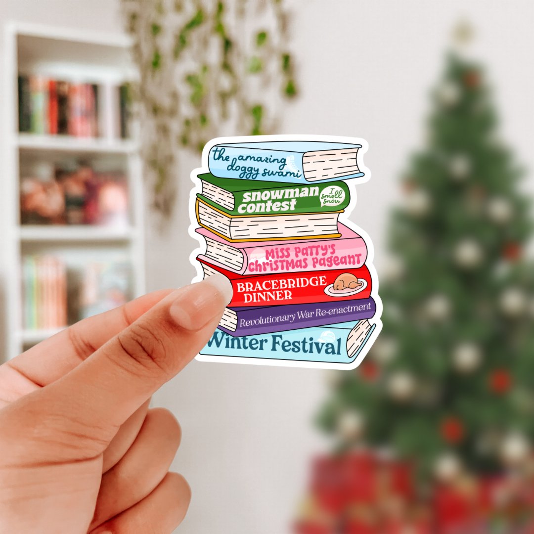 TV Show Winter Books Sticker
