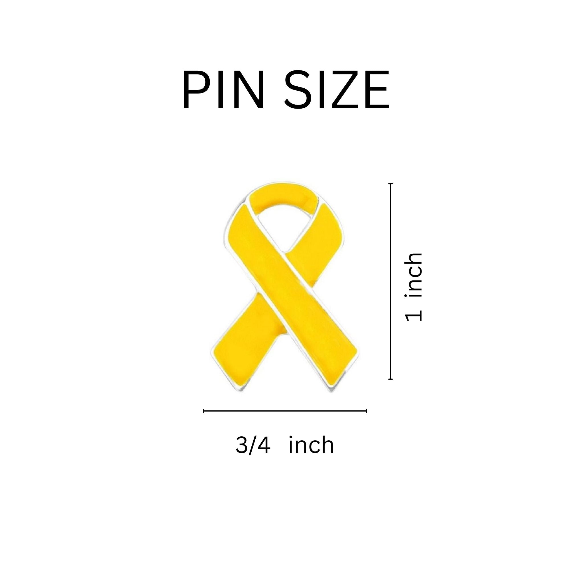 10 Pack Childhood Cancer Gold Ribbon Awareness Pins