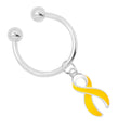 Gold Ribbon Horseshoe Key Chains