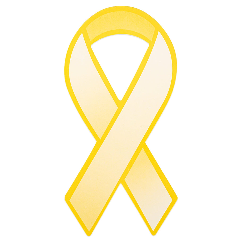 Gold Ribbon Paper Donation Ribbons (50/Pack)