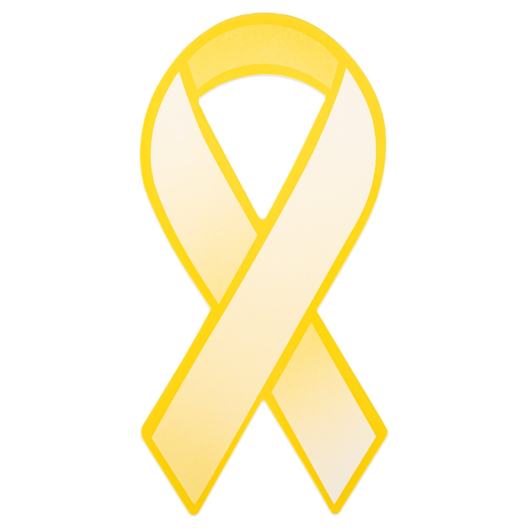 Gold Ribbon Paper Donation Ribbons (50/Pack)