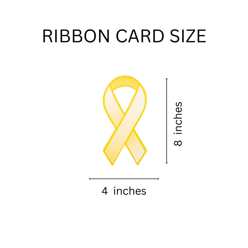 Gold Ribbon Paper Donation Ribbons (50/Pack)