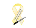 Gold Ribbon Paper Donation Ribbons (50/Pack)