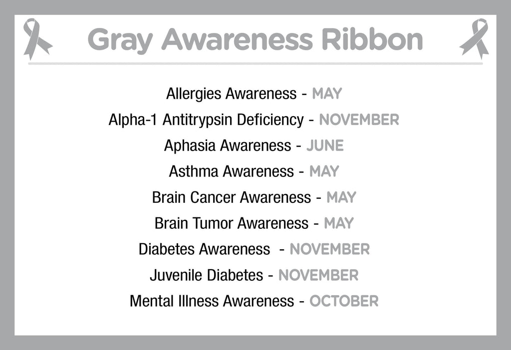 Gray Ribbon Charms