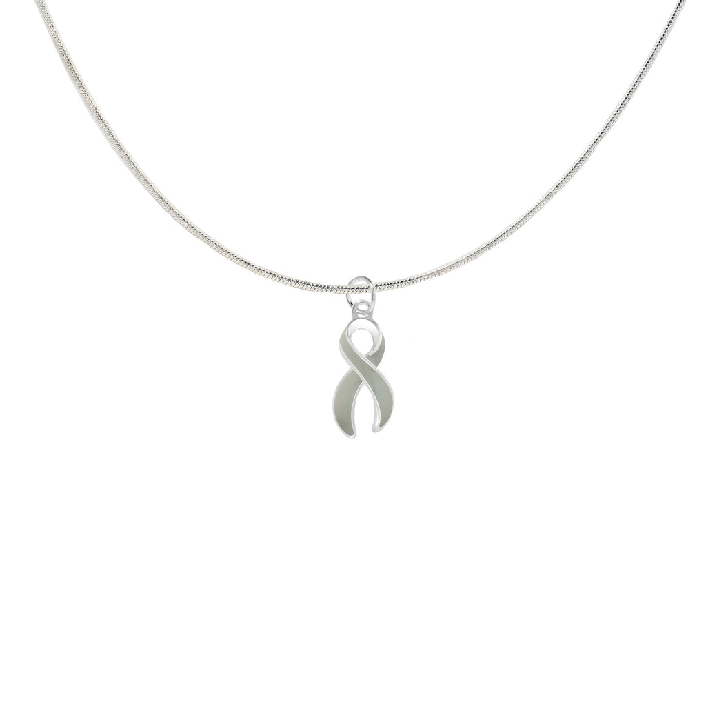Gray Ribbon Necklaces