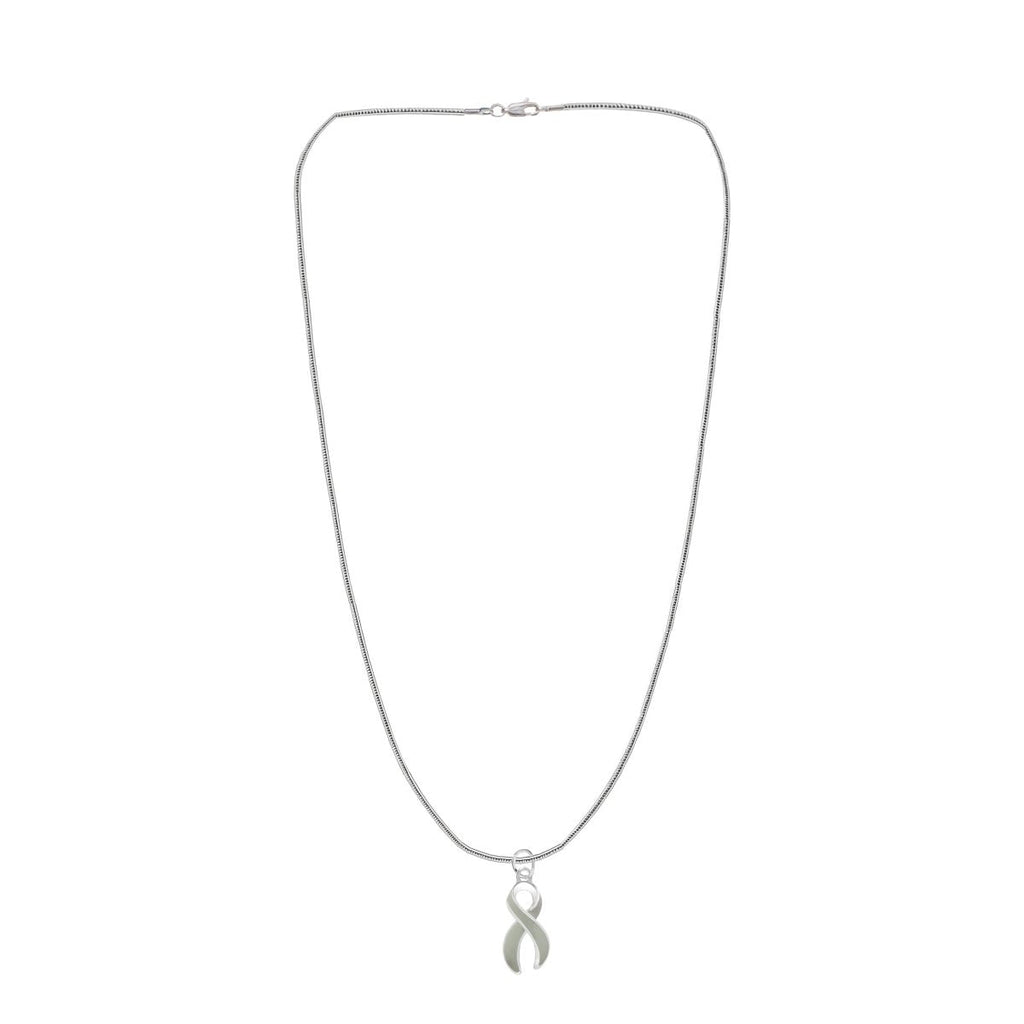 Gray Ribbon Necklaces