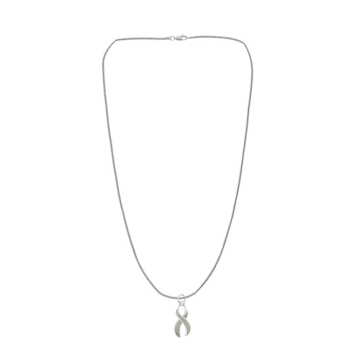Gray Ribbon Necklaces
