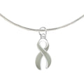 Gray Ribbon Necklaces