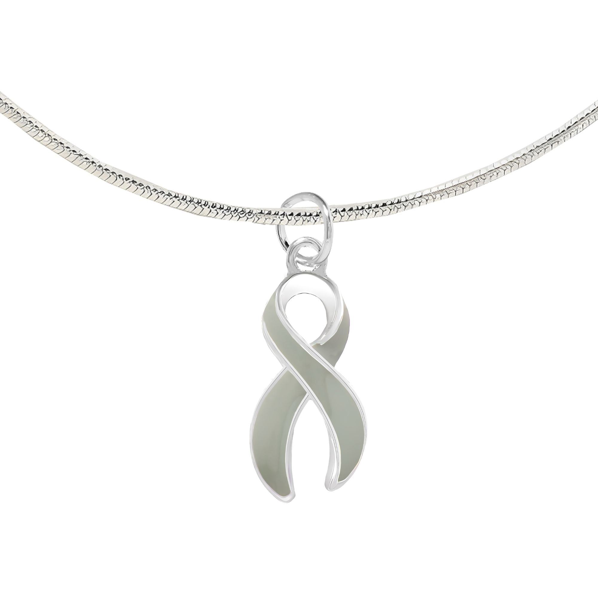 Gray Ribbon Necklaces