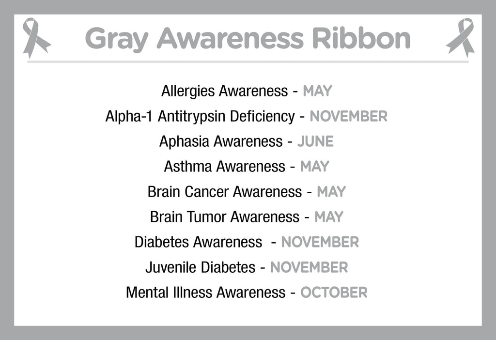 Gray Ribbon Shaped Silicone Bracelets