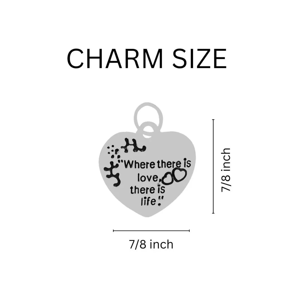 Teal Ribbon Where There is Love Bracelets