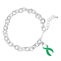 Green Ribbon Chunky Charm Bracelets