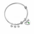 Green Ribbon Mental Health Retractable Charm Bracelets