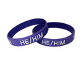 He Him Pronoun Silicone Bracelets