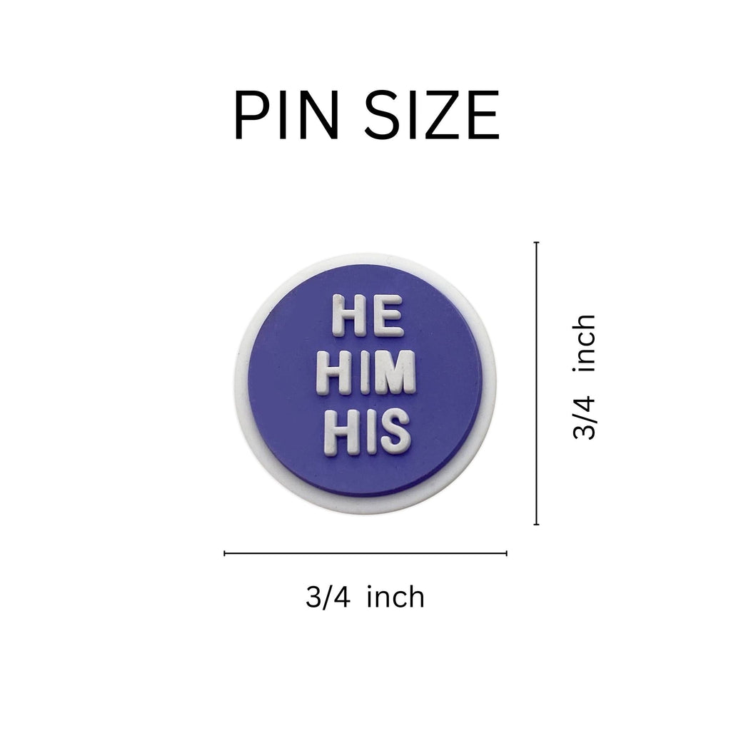 10 Pack He Him Pronoun Silicone Pins