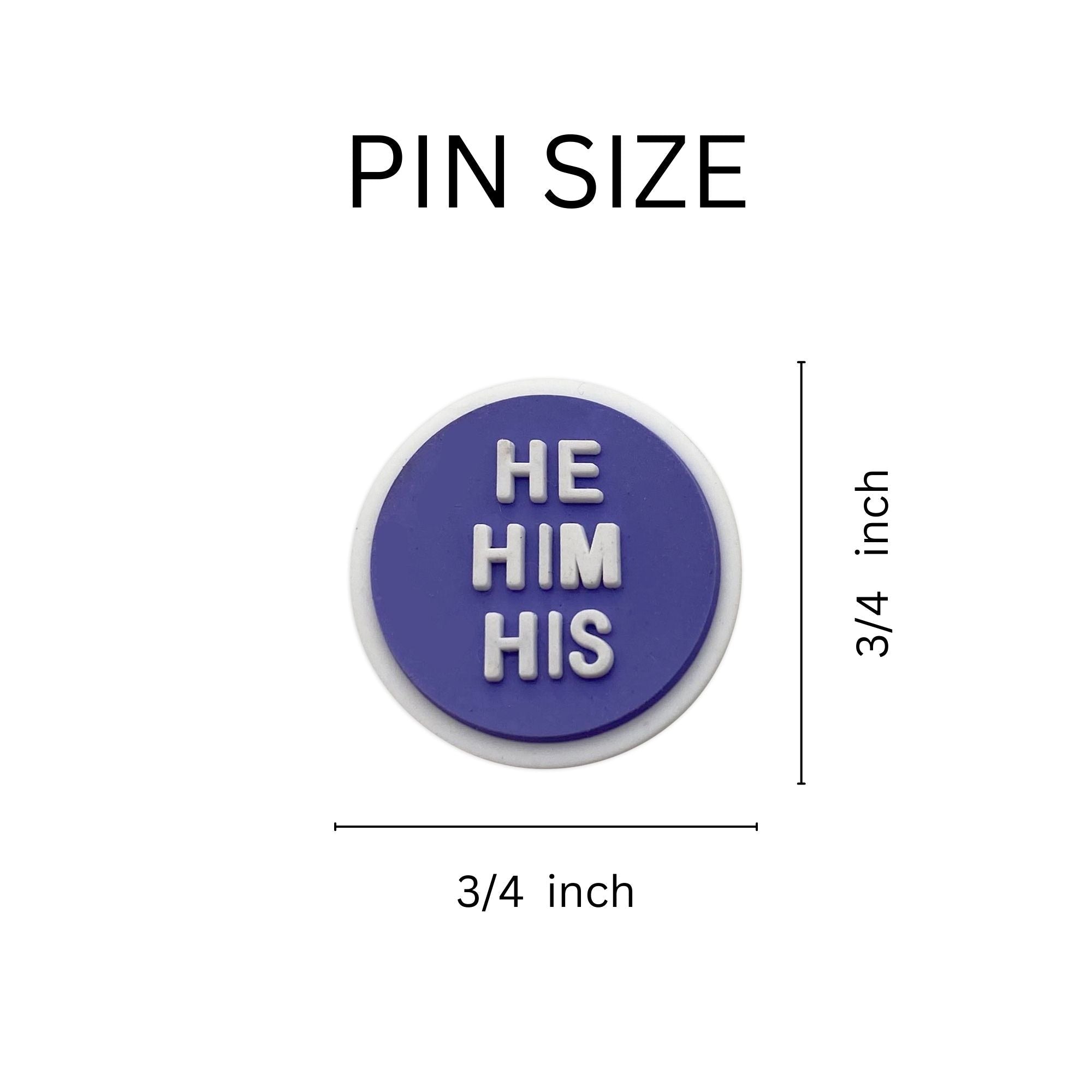 10 Pack He Him Pronoun Silicone Pins