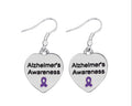 Heart Shaped Alzheimer's Awareness Earrings