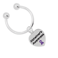 Heart Shaped Alzheimer's Awareness Keychains