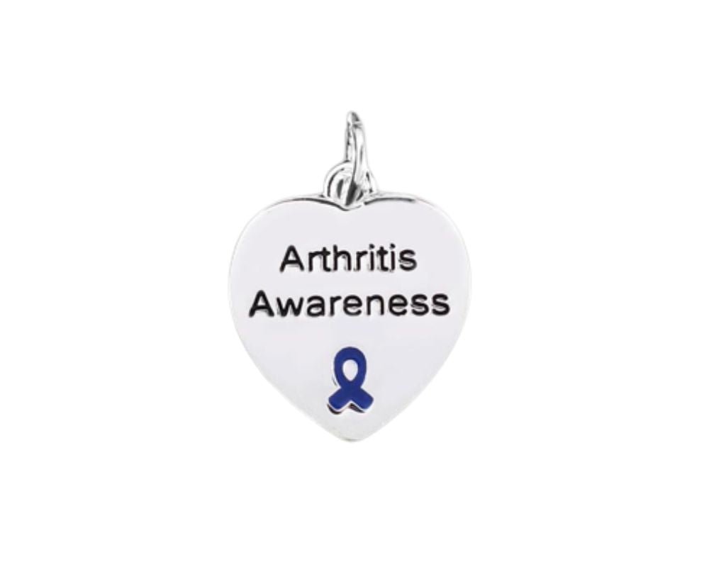 Heart Shaped Arthritis Awareness Charms