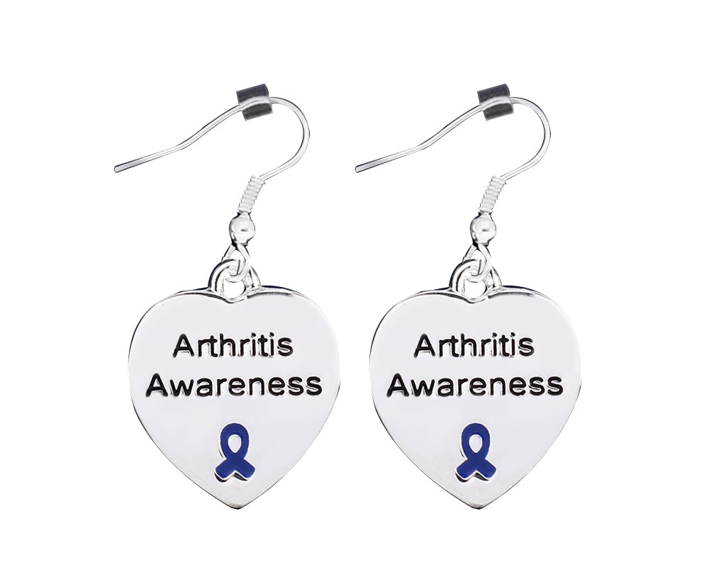 Heart Shaped Arthritis Awareness Earrings