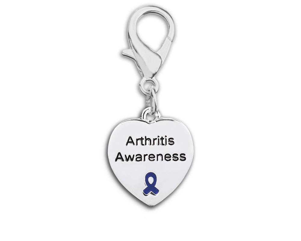 Heart Shaped Arthritis Awareness Hanging Charms