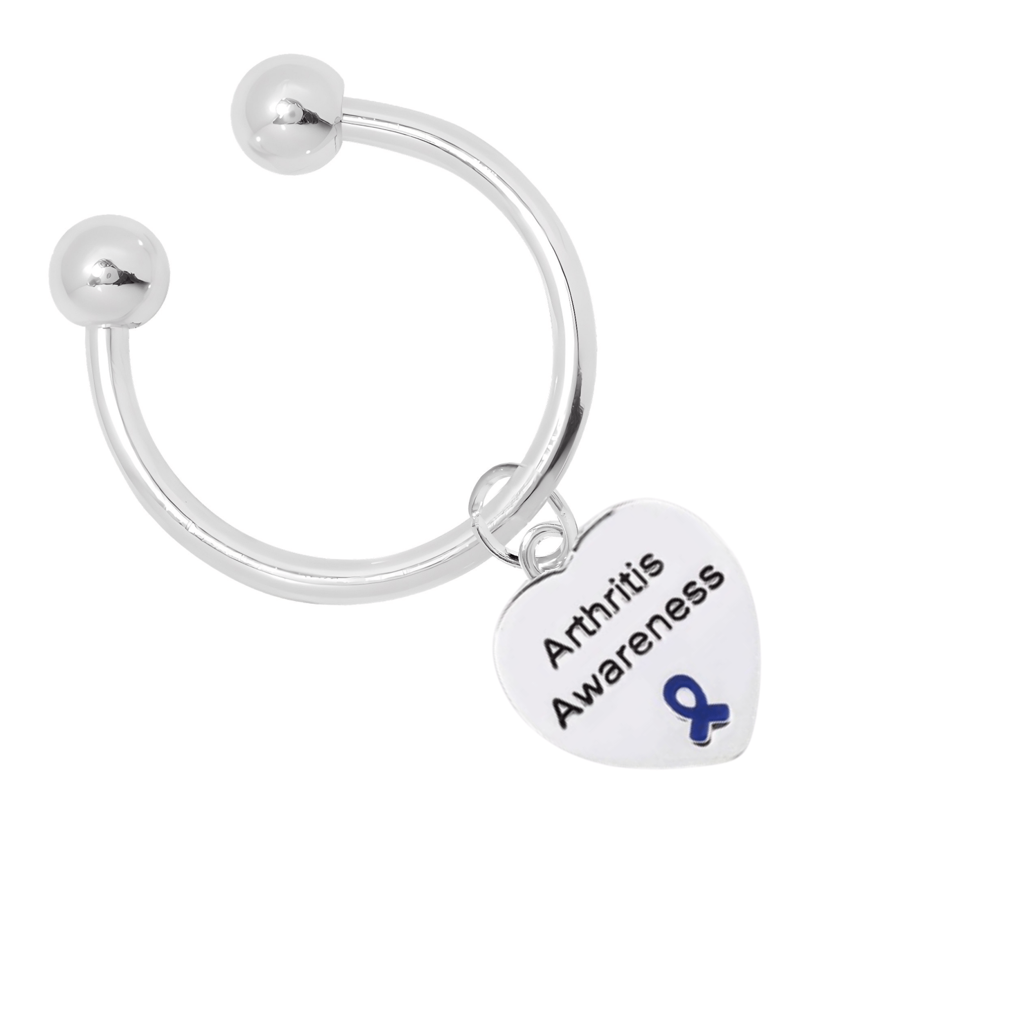 Heart Shaped Arthritis Awareness Key Chains