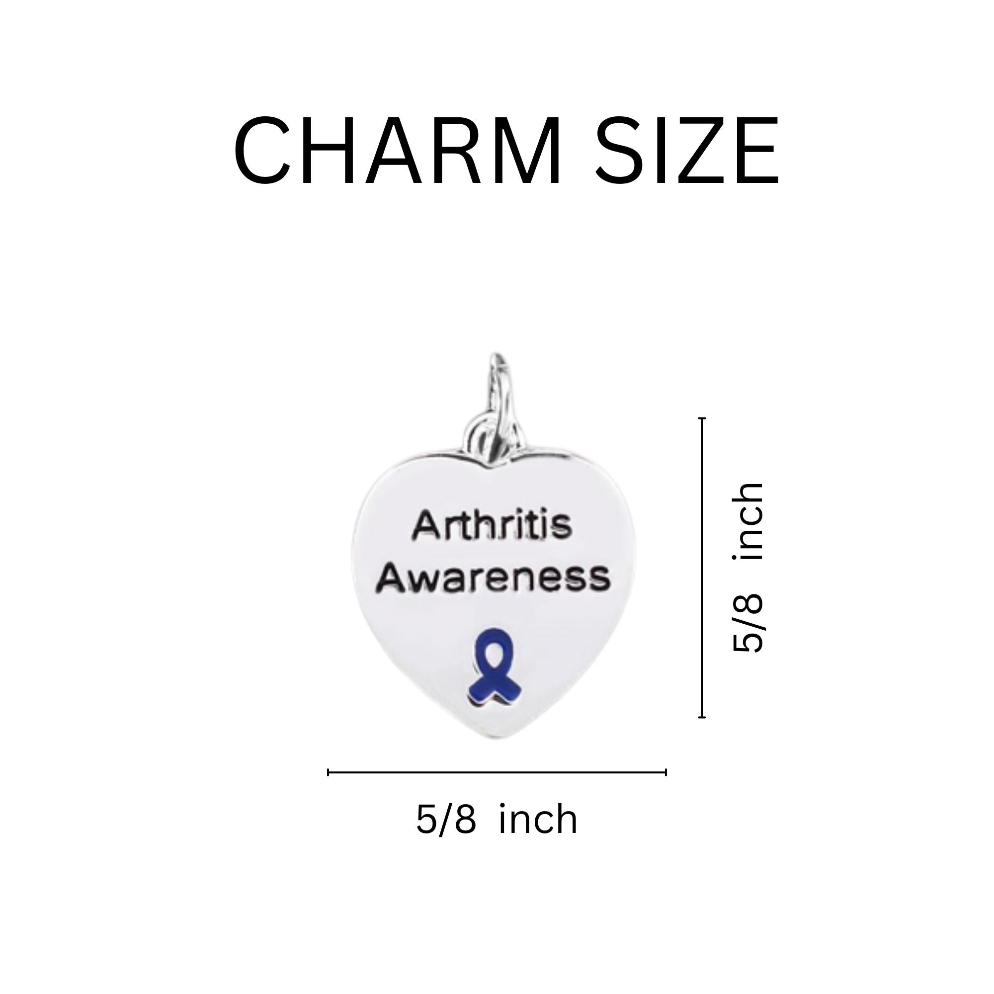 Heart Shaped Arthritis Awareness Split Style Key Chains