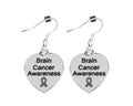 Heart Shaped Brain Cancer Earrings