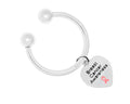 Heart Shaped Breast Cancer Awareness Keychains