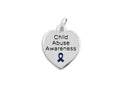 Heart Shaped Child Abuse Awareness Charms