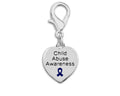 Heart Shaped Child Abuse Awareness Hanging Charms