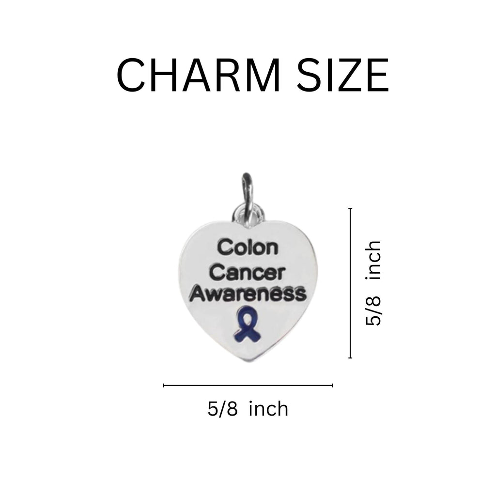 Heart Shaped Colon Cancer Awareness Key Chains