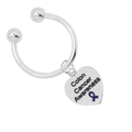 Heart Shaped Colon Cancer Awareness Key Chains