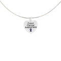 Heart Shaped Colon Cancer Awareness Necklaces
