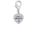 Heart Shaped Crohn's Disease Awareness Hanging Charms